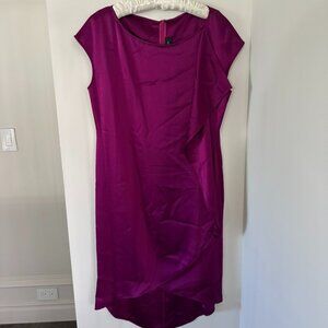 St John Collection Purple Silk Cocktail Dress